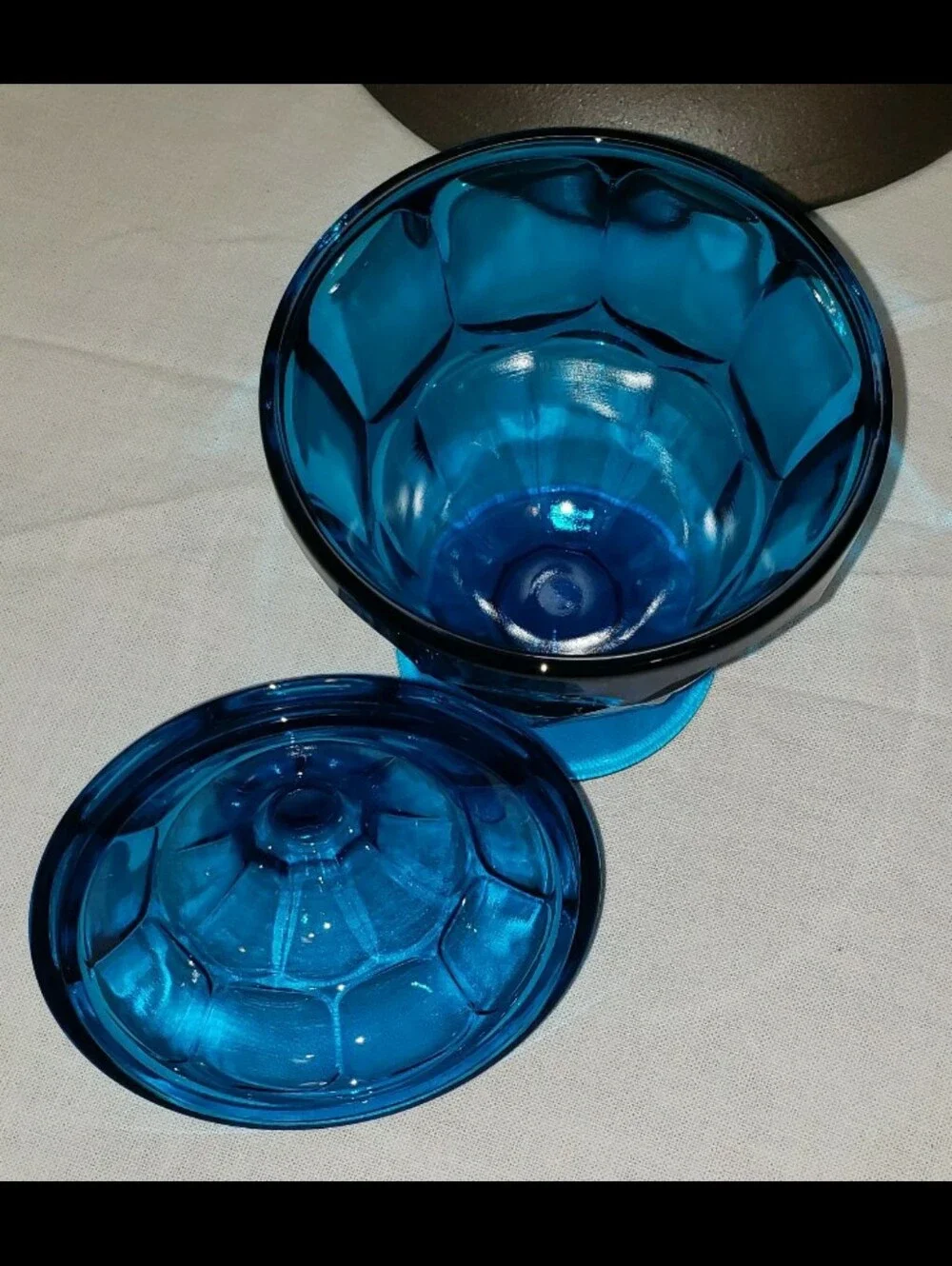 Vintage Blue Glass Apothecary Jar